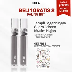 KULA - BELI 1 GRATIS 2 (2 THE OG LIPTINT + 1 KEYCHAIN) I Liptint Untuk Bibir Kering dan Gelap Liptint Glossy Gloss Lasting Argan Glassy Ombre Hydrating