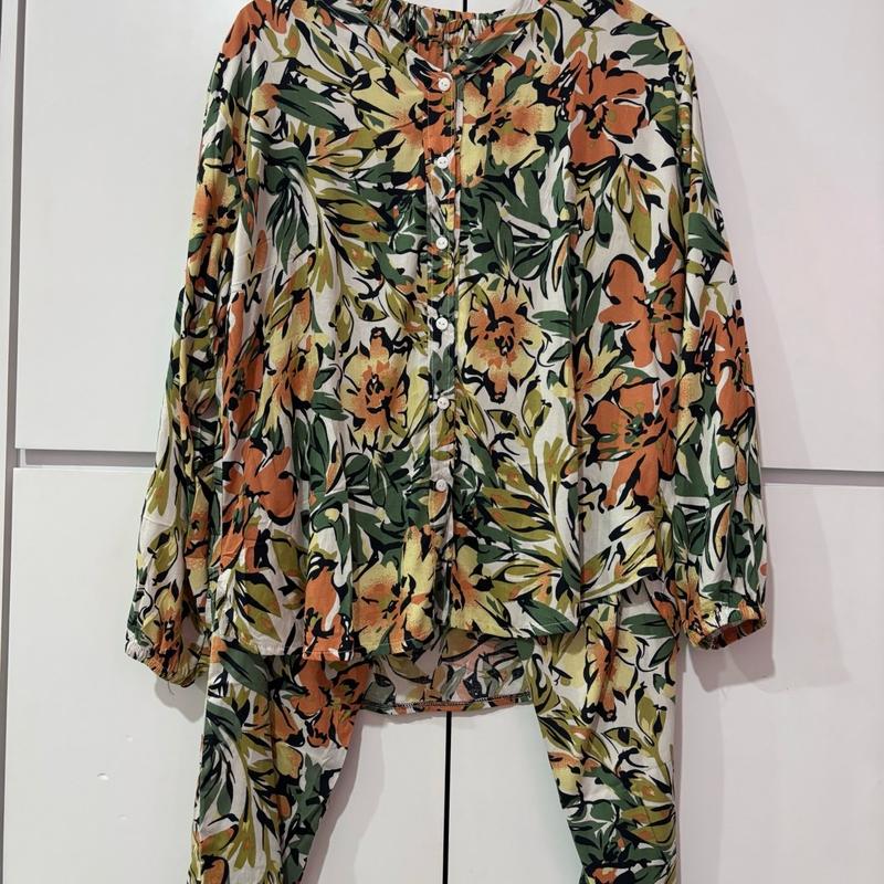 Oneset Rayon Lengan Panjang Piyama Wanita 8