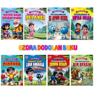 Paket 8 Buku Cerita Anak Bergambar Bilingual Seri Dunia Sains dan Alam untuk Paud TK SD Serba Jaya Books