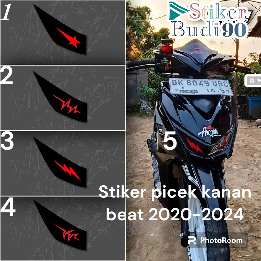 Stiker lampu picek beat new/deluxe/street 2020-2023