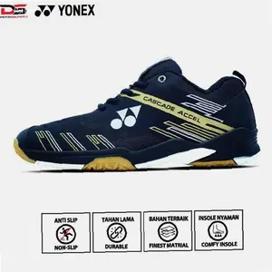 Hot Item Sepatu Badminton Pria Wanita Cassade Terbaru Bahan Kulit Sintetis PU Tebal Sol Karet Anti Slip Tahan Lama Nyaman Bulutangkis | Hot Item