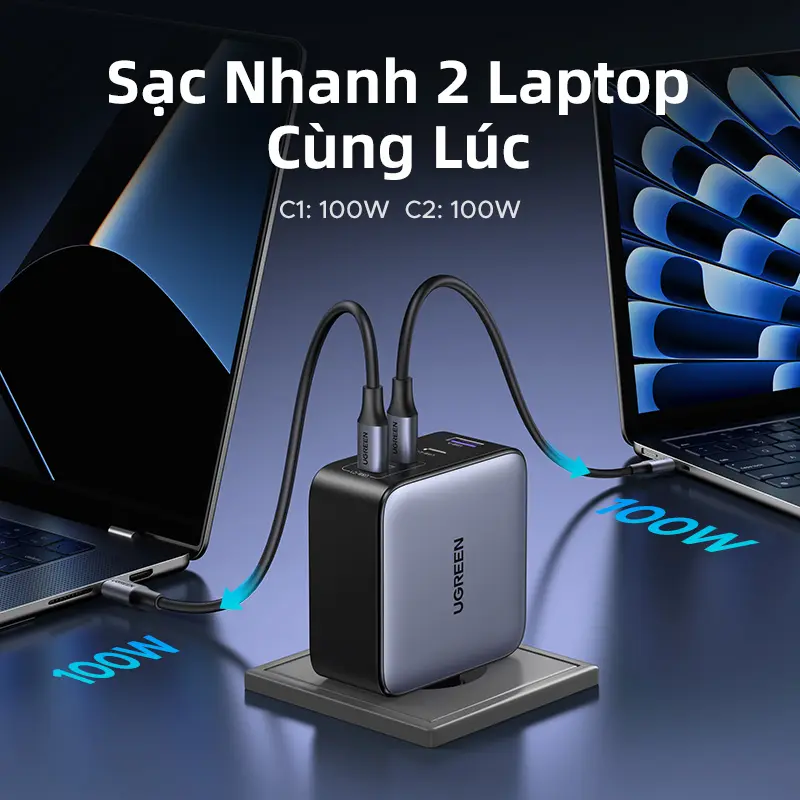 UGREEN Sạc Nhanh GaN 200W 4 Cổng – Hỗ Trợ Sạc Nhanh Samsung 45W SFC 2.0, Dùng Cho MacBook, Máy Tính Bảng, T14, Samsung S25 Ultra/S24/S23/S22, iPhone 16 – Phích Cắm Gập | BigBuy360 - bigbuy360.vn