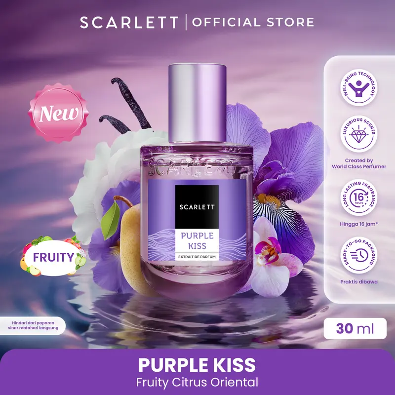 Scarlett Whitening Eau De Parfum Bundle 30 ML Parfum Wangi Soft Tahan Lama Best Seller - Dreamy / Sweet Memories / Euphoria / Velvet Rouge / Biru Samudra / Banana Fusion / Caramel Latte / Garden of Whisper / Jolly / Wanita / Pria / Unisex 3