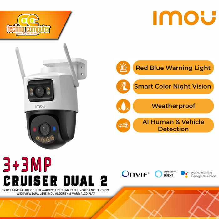 Gambar IMOU Cruiser DUAL 2 6MP (3MP+3MP) OUTDOOR Smart Wi-Fi Camera CCTV dari Techno Computer Bali Kota Denpasar Tokopedia