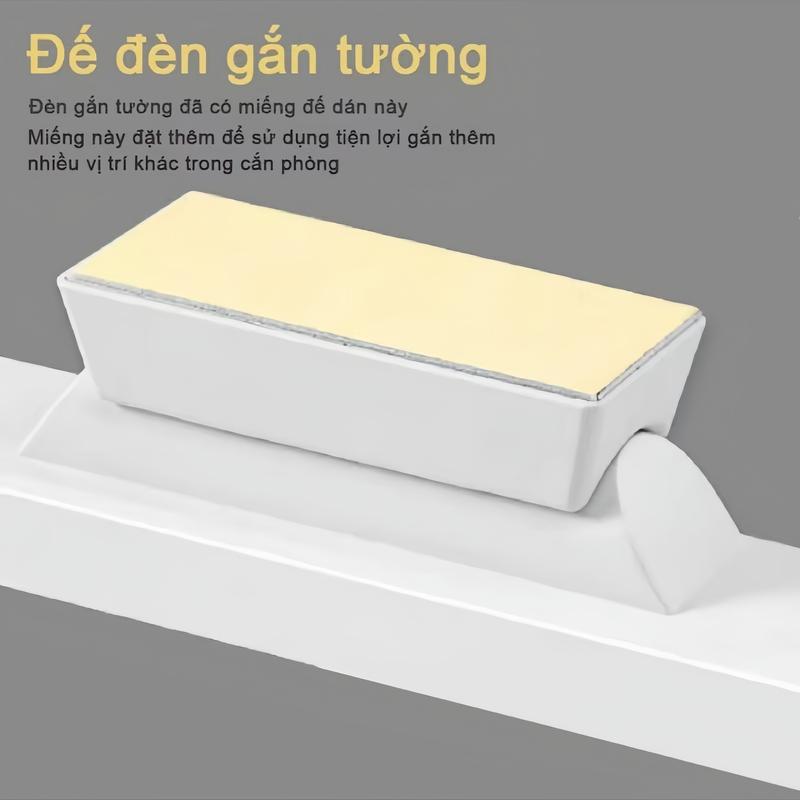 Đế đèn gắn tường có sẵn keo dán 2 mặt gắn nhiều bề mặt tiện lợi cho các loại đèn gắn tường nam châm (Không có bóng đèn)