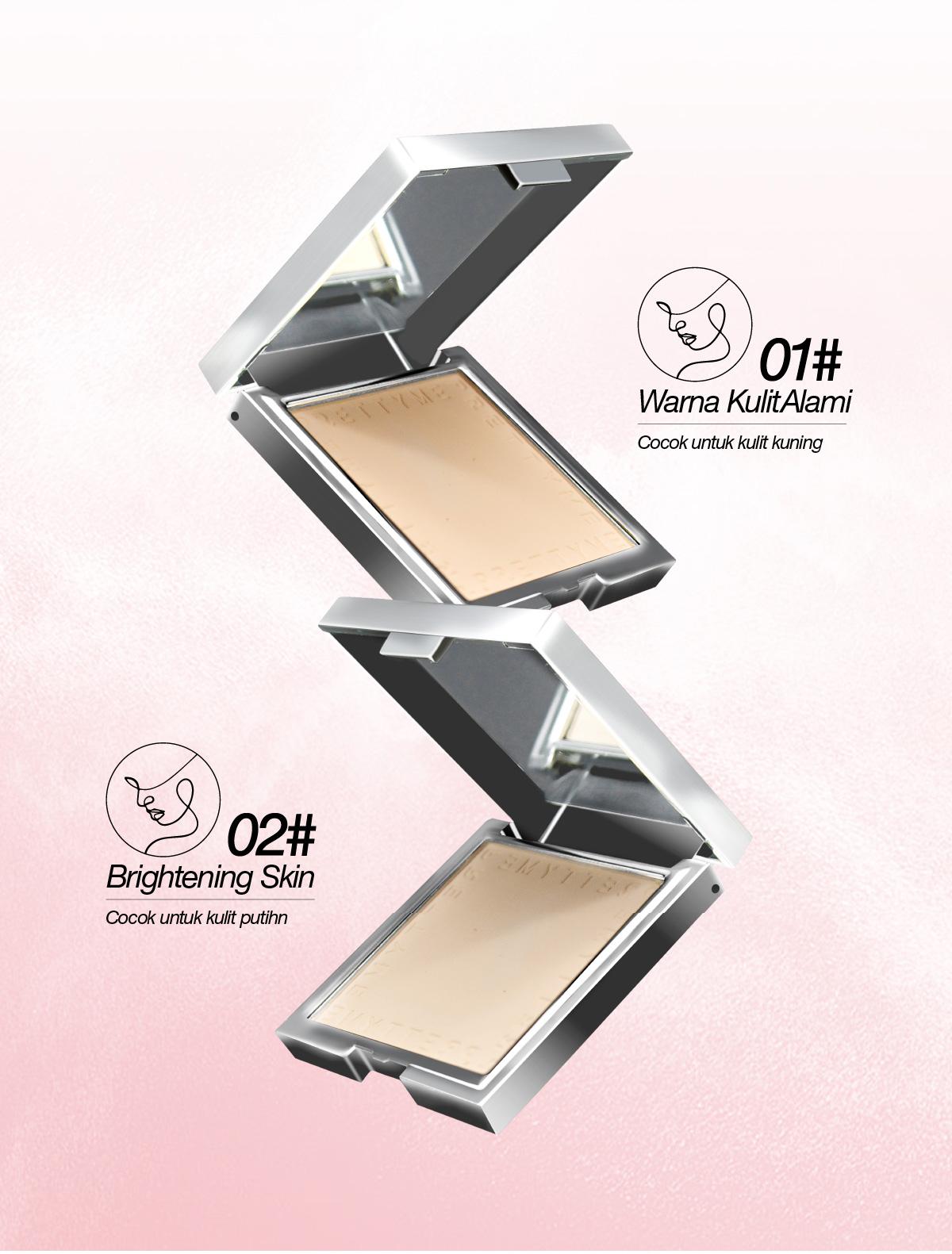 [BPOM] PRETTYME Two Way Cake | Matte foundition Bedak padat Smoothing powder Oil control powder | Anti noda Tahan keringat Fiksasi riasan tahan lama compact powder powder