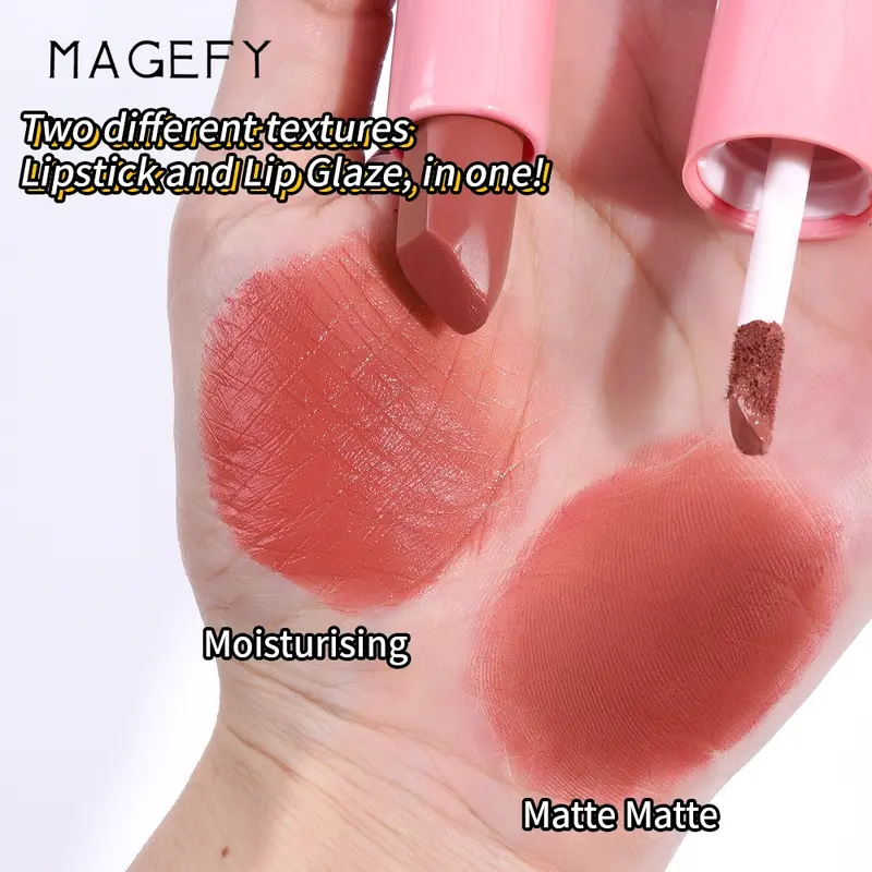 【CUCI GUDANG】MAGEFY Best Deal Hemat Oil Control Loose Powder + 2 in 1 Lipstick 8028+8016 3