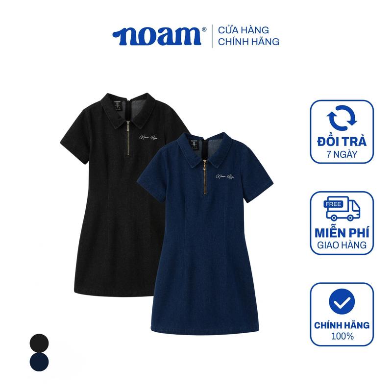 Váy Polo nữ NOAM Denim Grove Dáng Ôm Body ngắn Chất liệu denim cao cấp - Màu xanh