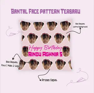 BANTAL FACE PATTERN TERBARU FREE EDIT FOTO DAN NAMA