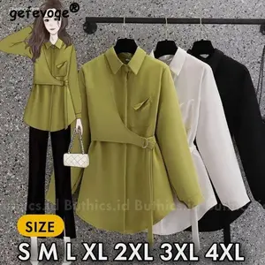Gyuto Blouse Kemeja Kerja Bahan Adem Big Size Ukuran Size S M L XL 2XL 3XL 4XL XXL XXXL XXXXL 2L 3L 4L 5L Atasan Blouse Wanita Jumbo Atasan Big Size Kemeja Korea Over Size Top | Hot Item