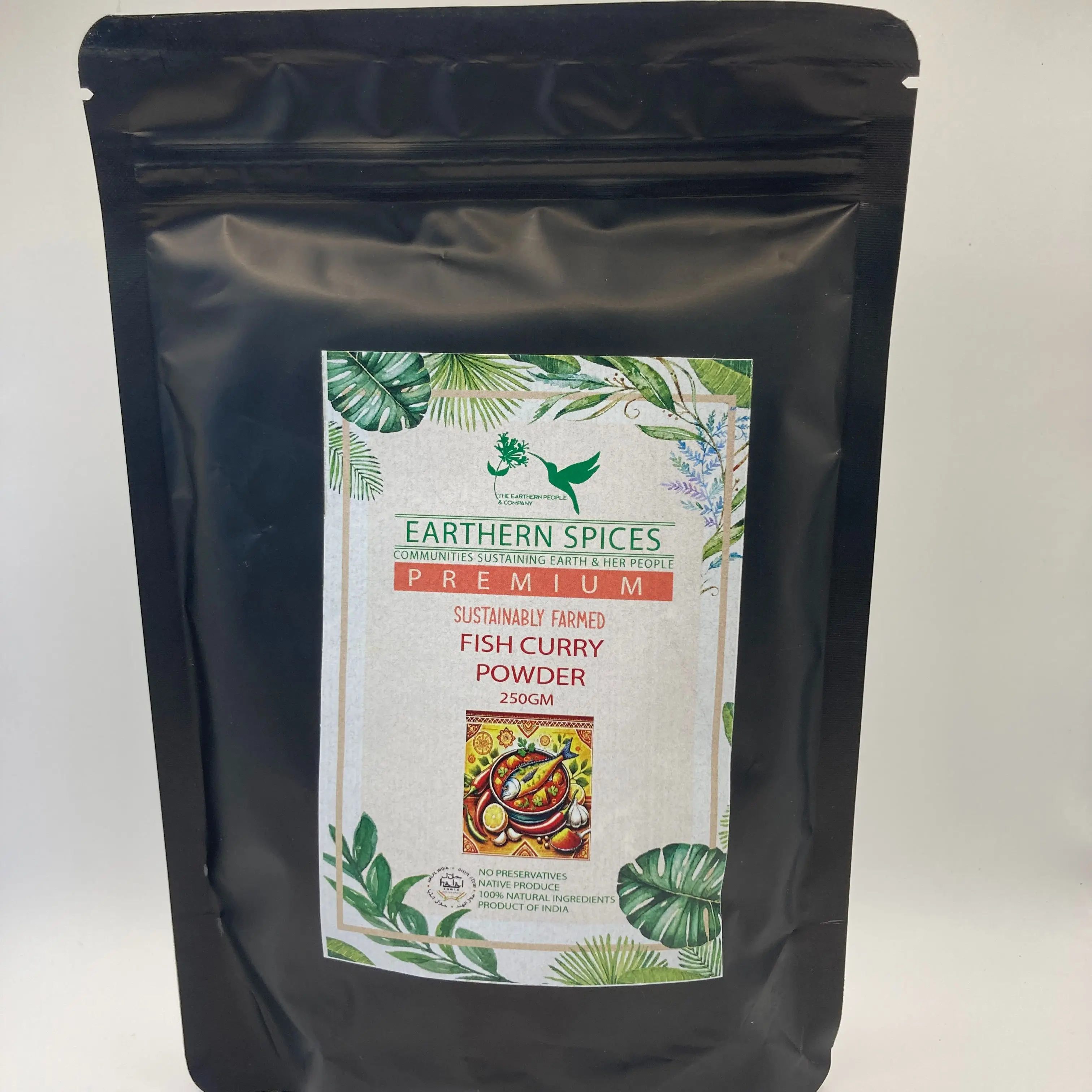 Earthern Spices Fish Curry Powder - Organic Powder & 100% Pure Organic Fish Curry Powder | No Additives | Healthy Cooking Spice