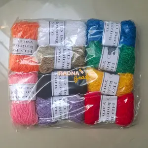10pcs Mix Warna Benang Wol Kecil 2 Ply Rajut Sulam Kristik Crochet