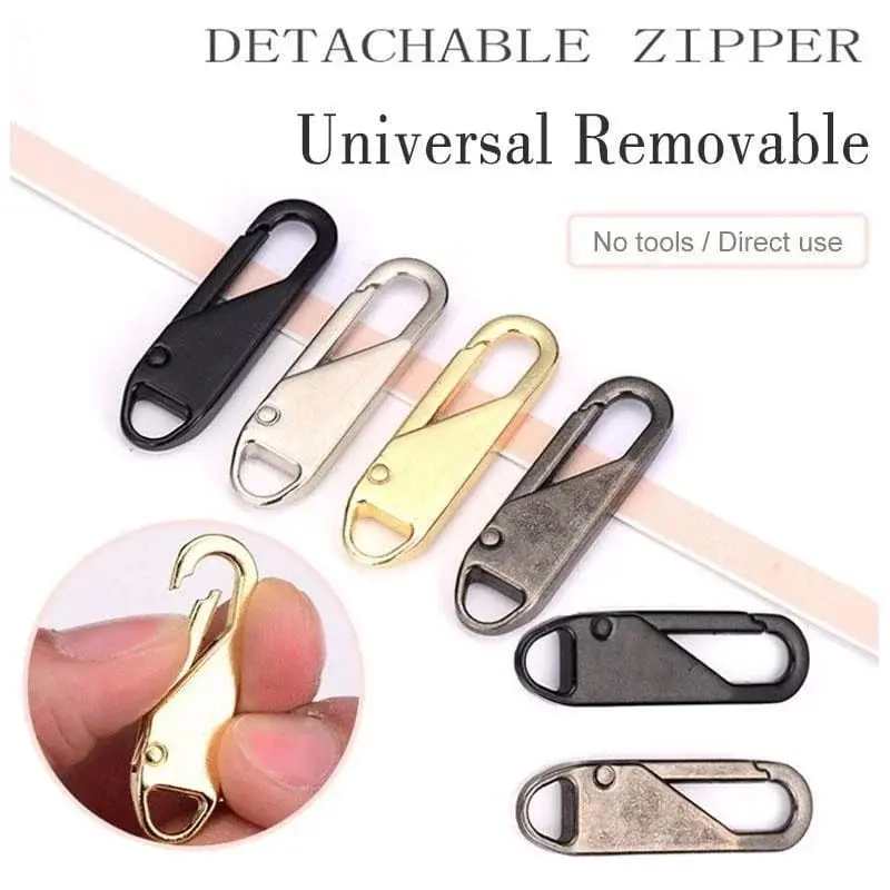 VIRALKAN85 KAIT RESLETING SELETING alat penarik resleting seleting sleting universal dapat di lepas S021 Abu Gold