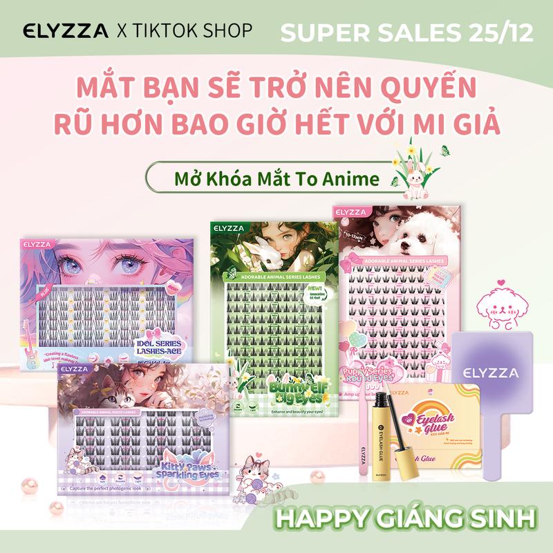 [Hộp Lớn] Mi Giả Yêu Tinh Thỏ(LC Cong 10-12mm) ELYZZA Mi Anime Puppy(10-13mm)&Lông Mi Móng Vuốt Mèo&Nối Mi Idol Kpop(10-12mm)Mi Cụm Tự Nhiên, Sợi Mi Mảnh Và Có Thể Sử Dụng Được Nhiều Lần