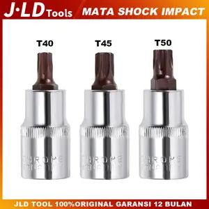 JLD 1/2'' Mata Kunci Shock Bintang T40 T45 T50 Mata hexagonal Hex Bit Socket Mata sok Impact T40-untuk cakram Honda T50-untuk cakram Yamaha