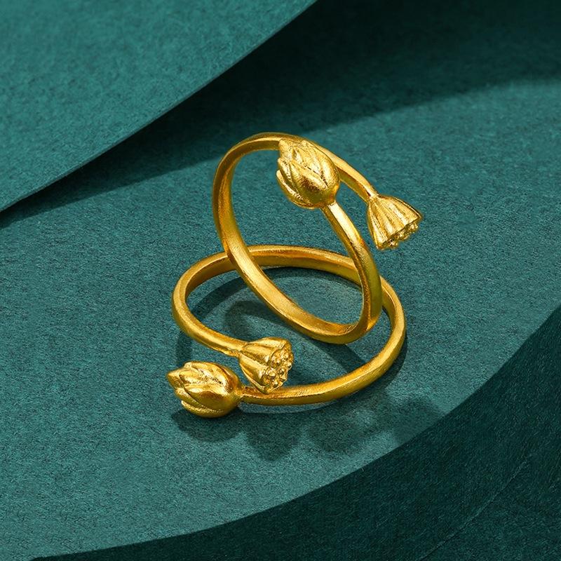 Product Introduction of SS24 Happy Rings Lotus Adjustable Ring for Women 14