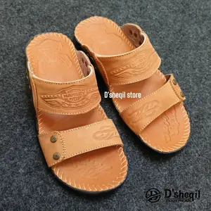 sandal kulit pria full kulit Karet