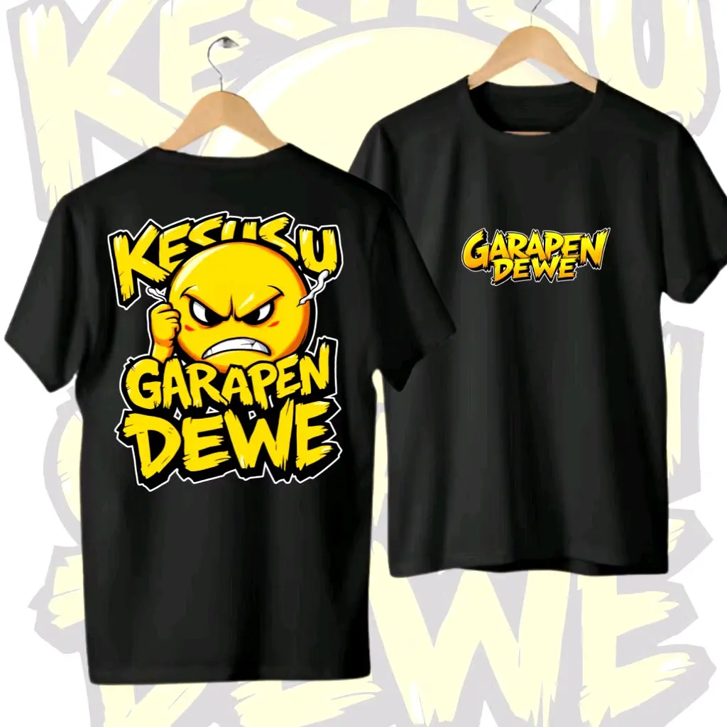 BAJU KAOS DISTRO KATA KATA NYINDIR KESUSU GARAPEN DEWE KAOS COWOK KEREN   KAOS PRIA ATASAN OBLONG PRIA DEWAS Cotton combed 24 s Hitam Anime
