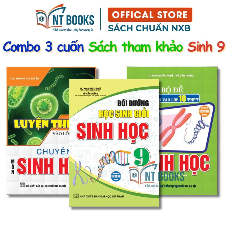 Bộ Sách Luyện Thi Vào Lớp 10 Chuyên Môn Sinh Học + Bồi Dưỡng Học Sinh Giỏi Sinh Học 9 + Bộ Đề Ôn Thi  Vào Lớp 10 THPT - HA