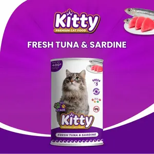 Kitty Premium Cat Food Fresh Sardine & Tuna 400gr - isi 1 pcs