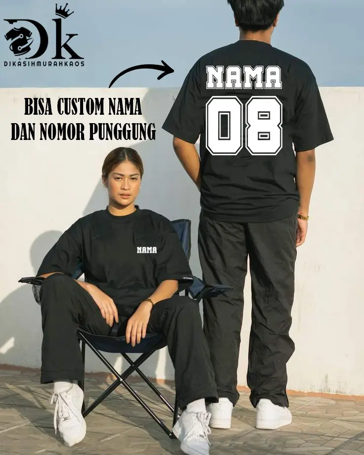 DIKASIHMURAH KAOS - T-Shirt distro KAOS CUSTOM NAMA DAN NOMOR BISA REQUEST/SENDIRI- Kaos gambar FF - DTF - Catton Combed 30s - Pria Dewasa - Unisex - Satuan/Lusinan - Bisa request foto dan nama - COD baju skena cowok Panjang Pendek Sablon Printing Digital