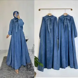 Sovia Gamis Jumbo Kerah Tali Pita – Cantik, Modis & Busui Friendly