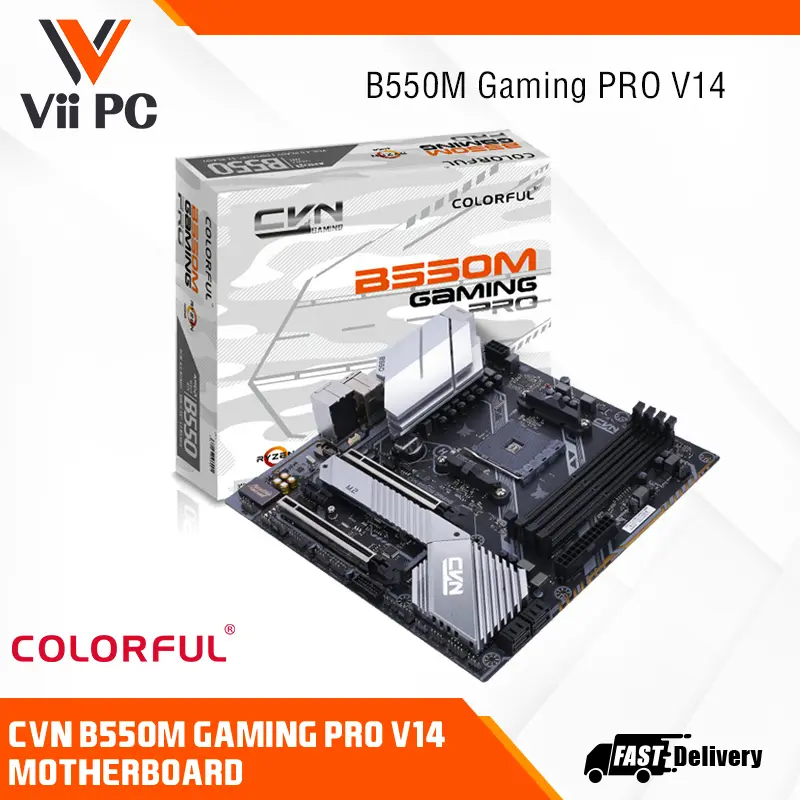 Vii PC Colorful CVN B550M Gaming pro V14 Motherboard AMD AM4 Socket M.2-CVN B550M Gaming pro V14