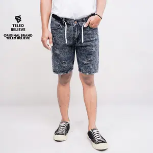 Celana Jeans Pendek Sobek Pria Celana Jeans Sobek Pendek Distro Nyawan Dewasa New 2