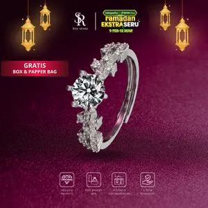 Roystone jewels - Cincin Fashion Aksesoris Perhiasan Permata Zircon Adjustable Vera Ring