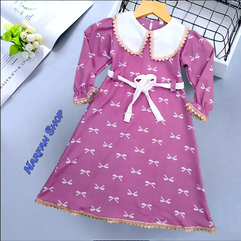 Gamis Anak Perempuan Model Kekinian Bahan Japaline Buat Usia 3-12 Tahun 1