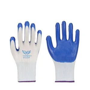 Sarung Tangan Pengaman Lateks Nilon / Sarung Tangan Kerja Keselamatan 60GR / Palmfit tahan asam, kimia, dan minyak