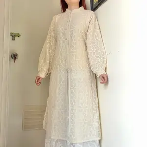 Asaya Tunik Gamis dress Top atasan blouse kemeja wanita panjang full furing bordir kerja wisuda lebaran kondangan wedding viral korean style by Biel the label