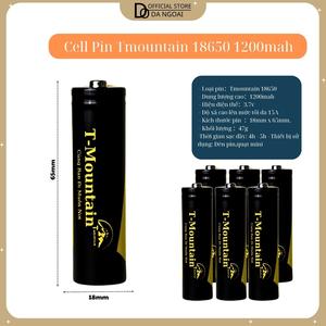 Pin sạc lithium 18650 1200mAh 3.7V Tmountain chính hãng - Titan