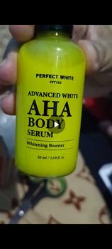 Product Review of [10X AHA] PERFECT WHITE Advanced AHA Body Serum 50ml Whitening Booster with 10X AHA Niacinamide, Alpha Arbutin, Glutathione, Vitamin C | Booster Lotion Acid Perawatan Pencerah Mencerahkan Memutihkan Tubuh Kusam Belang Noda Hitam Glycolic Acid from u**o 0
