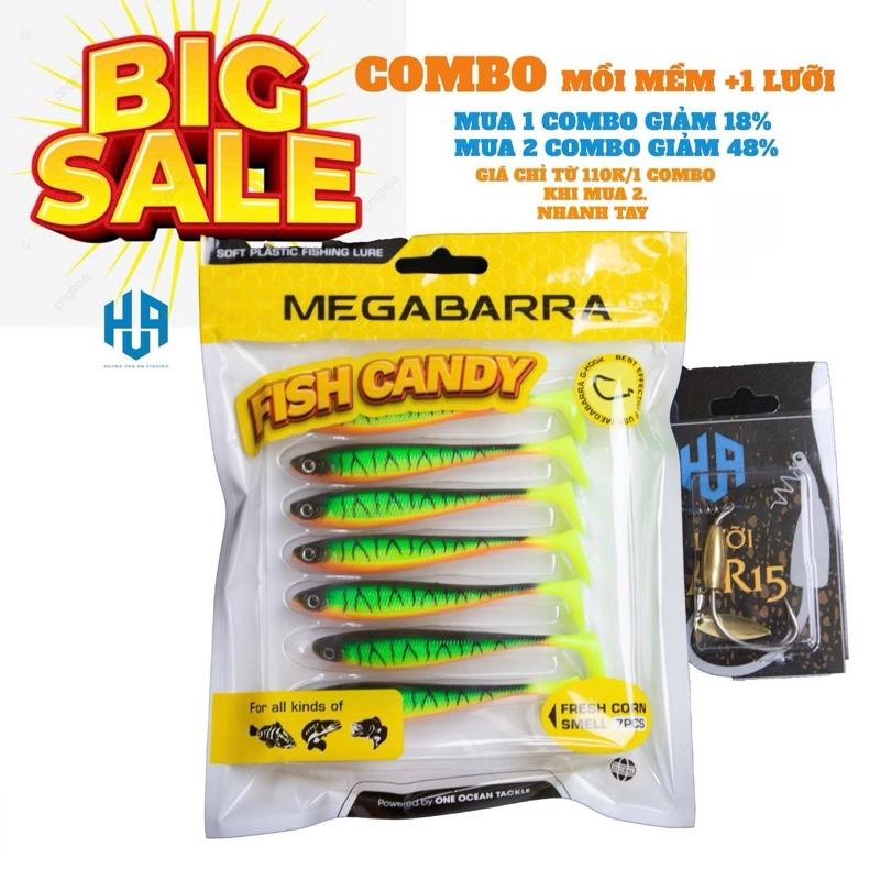 Mua 2 giảm 50% Mồi mềm Nff Mega COMBO 2 MÓN size 9cm hoặc 7.5cm Đi Câu Fishing lure Câu Cá Bắt cá