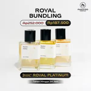 Maestro Parfum Royal Bundling 50 ML 3 PCS Royal Platinum Parfum Tahan Lama 24 Jam