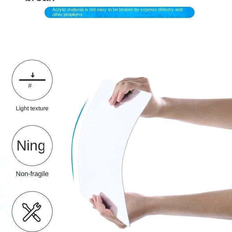 levo cermin AKrILIR DIY BATHROOM Wall acrylic waterproof 12×30cm -L02 1