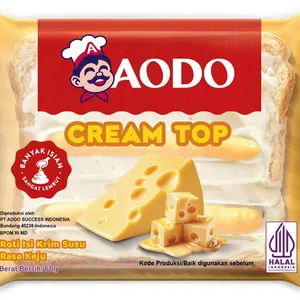 Aodo 3 Lapis Roti 3 Rasa Bagus Enak Cream Top Rasa Keju & Krim Susu Halal 60g Pilihan Sempurna untuk Berbagai Kesempatan