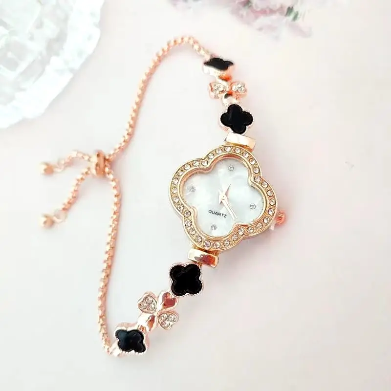 Jam Tangan Serut Mewah Gelang Serut Wanita Analog Quartz Adjustable Anti Air Rantai Stainless Steel Diamond Fashion JAM TANGAN KOREA GELANG JAM TANGAN GELANG SERUT 3