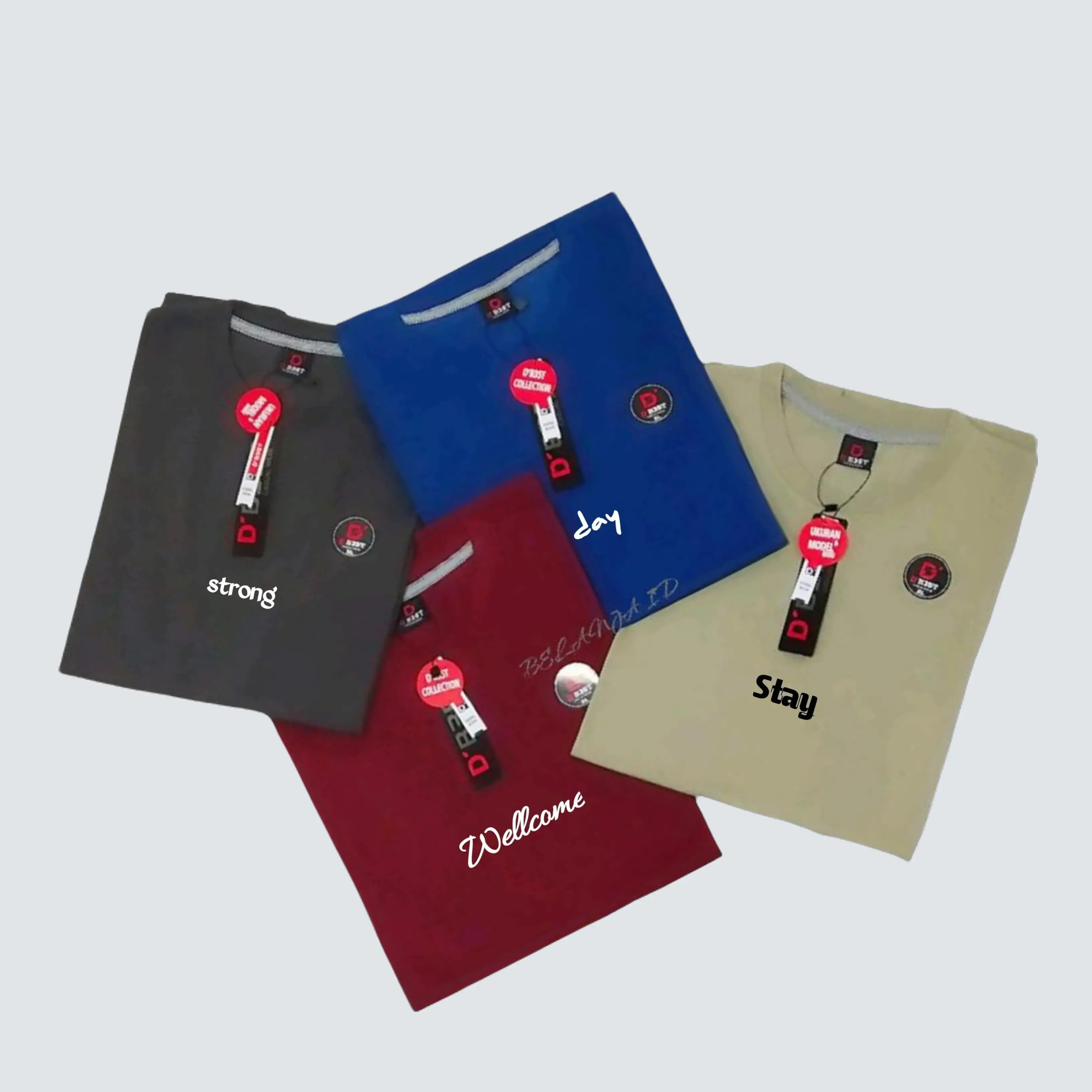 Promo 4 Pcs  100 Ribu Kaos Pria Distro Branded Atasan Oblong Pria Dewasa  Baju Katun Keren Combed Tshirt bajudistro  polos Jumbo kaos cowok Baju Kaos Pendek Sablon Motif Nyaman Bulat Wanita