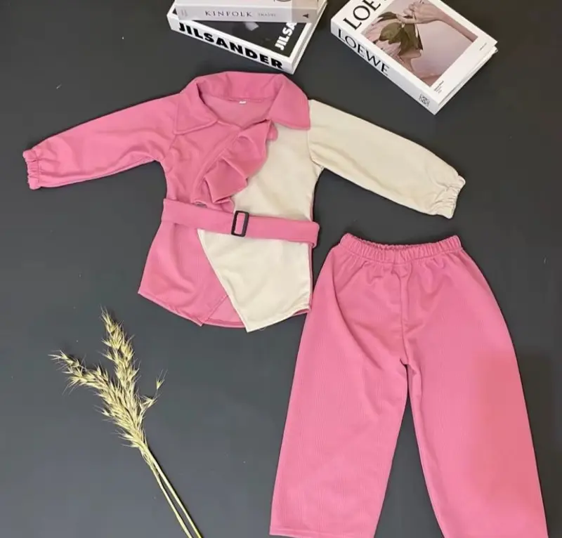 SETELAN ANAK PEREMPUAN TERBARU KOREANSTYLE FREE BELT 2-10 TAHUN 4