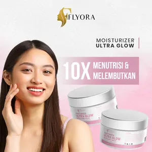 FLYORA Moisturizer Ultra Glow Night Cream with Niacinamide & Hyaluronan - Melembabkan, Mengurangi Garis Halus, Anti Oksidan