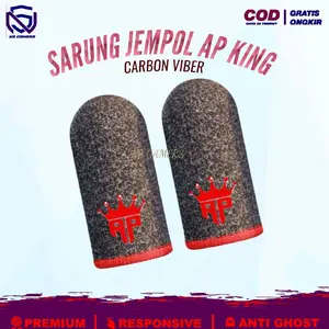 Sarung Jempol Ap King Andra Gz Carbon Viber Anti Keringat Finger Touch Game Premium Gamepad Joystick Grey