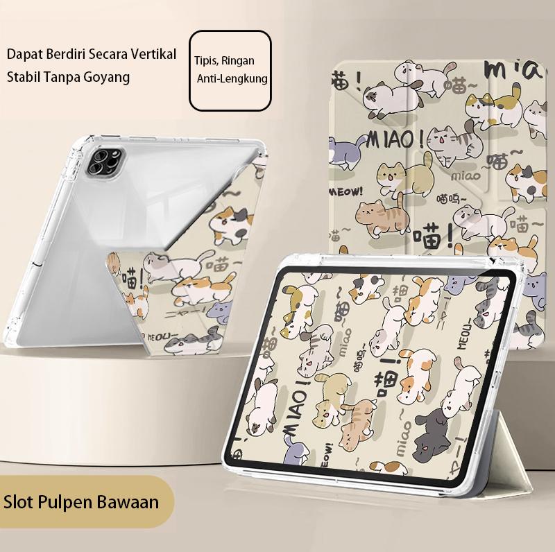 New 3+Y Tablet Case For Redmi Pad2 11" 2025,For XiaomiPad 6/6Pro 11",Redmi Pad SE 11",Redmi Pad Pro 12.1",For POCO Pad Pro12.1",Redmi Pad 10.6",Xiaomi 6s Pro-12.4", Cute Cartoon With Pen Slot Cover