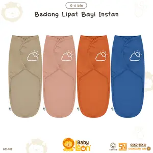 Bedong Bayi Bedong Instan Bayi Baru Lahir BABY LEON Bedong Lipat Single Knit Bedong Bayi Instan BC-108 Newborn