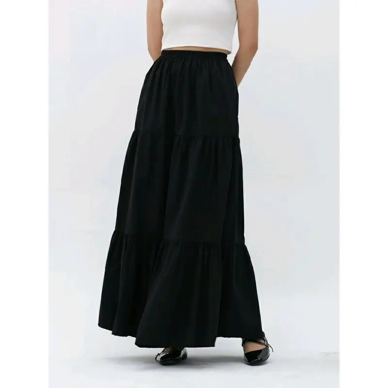 Terbaru! Arzha Skirt / Rok Susun Canda + Kantong / Ruffle skirt / Rok wanita / Rok 3 susun 3
