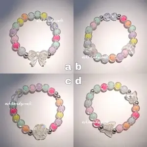 ￼[GMMK040] ASB - [1Pc] Gelang Beads Karakter Candy Rainbow | Gelang Kaca Rainbow | Candy Rainbow