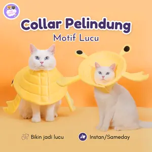 Pet Collar Bantal Lucu Premium Cone Corong Pelindung Anjing Kucing Anti-licking Elizabeth Collar Pet Recovery Collar Cat & Dog