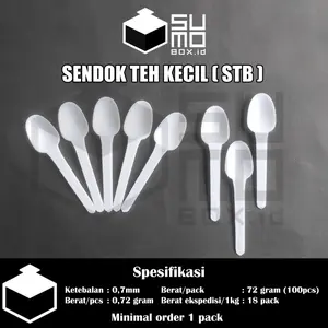 Sendok teh STB isi 100pcs /sendok ice cream pudding putih susu kecil Sendok teh STB isi 100pcs /sendok ice cream pudding putih susu kecil