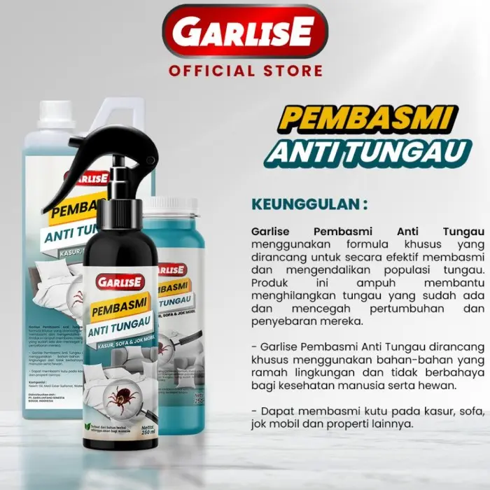 Ready Garlise Anti Tungau Kasur Spray 250 Ml Pembasmi Obat Kutu Tungau Teratas!!! 1